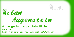 milan augenstein business card